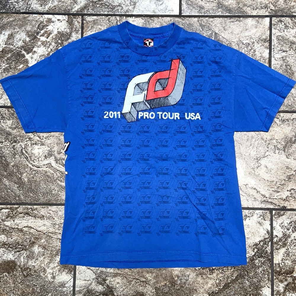 Formula Drift Pro Tour 2011 Graphic T Shirt Blue Size XL Tee